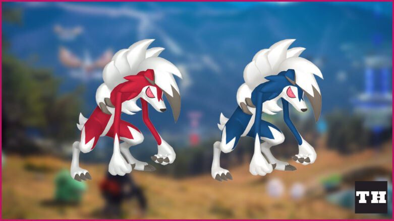 Exemplo de Pokémon Go Lycanroc Midnight Shiny