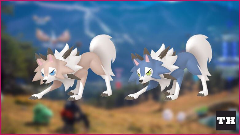 Exemplo de Pokémon Go Lycanroc Midday Shiny