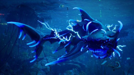 jogos oceânicos Tubarão Maneater vestido com uma pele legal