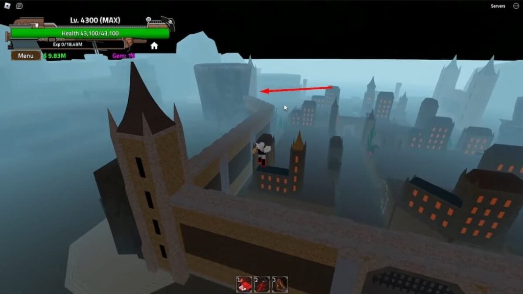 Localização do NPC Roblox King Legacy Aqua Gem