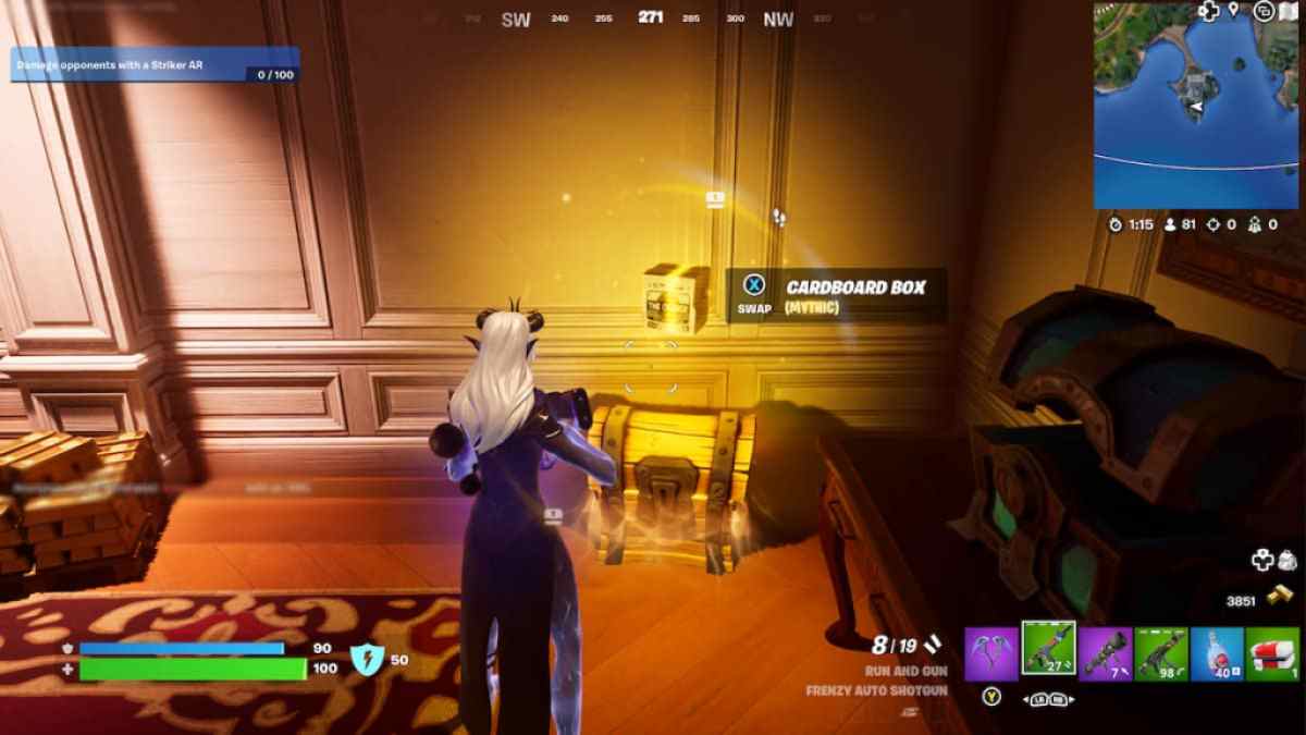 Onde encontrar e se esconder em caixas de papelão em Fortnite Capítulo 5