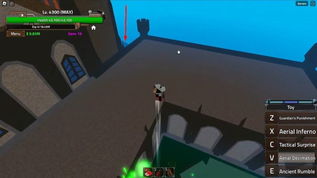 Localização do Npc do Roblox King Legacy Third Sea Castle