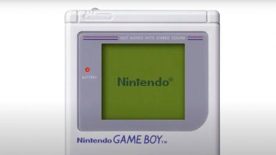 Jogos Nintendo Switch Online Game Boy: um Game Boy é mostrado com o logotipo da Nintendo na tela