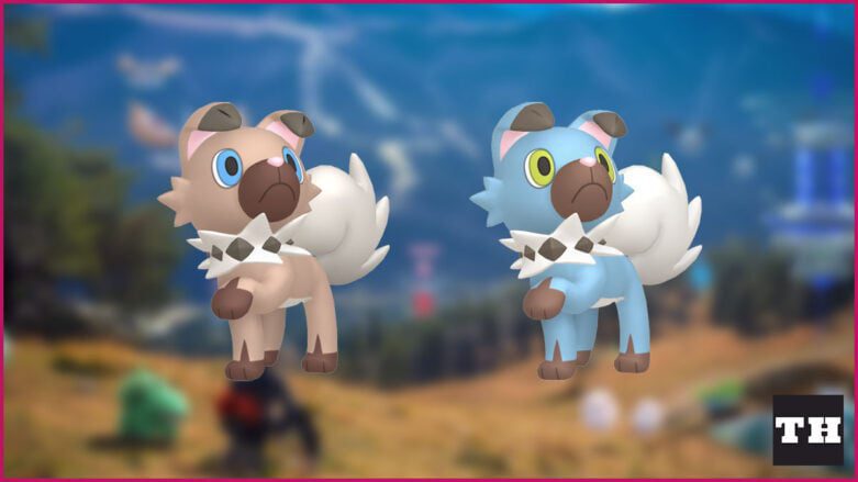 Exemplo de Pokémon Go Rockruff Shiny