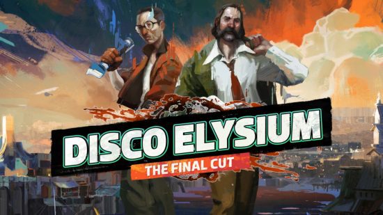 Jogos como Detroit Become Human: Arte principal do Disco Elysium mostrando os detetives