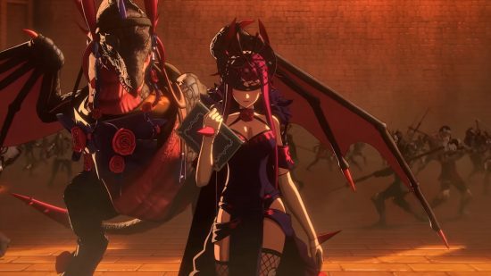 Screensot de Ivy e um dragão poderoso para o guia de personagens do Fire Emblem Engage