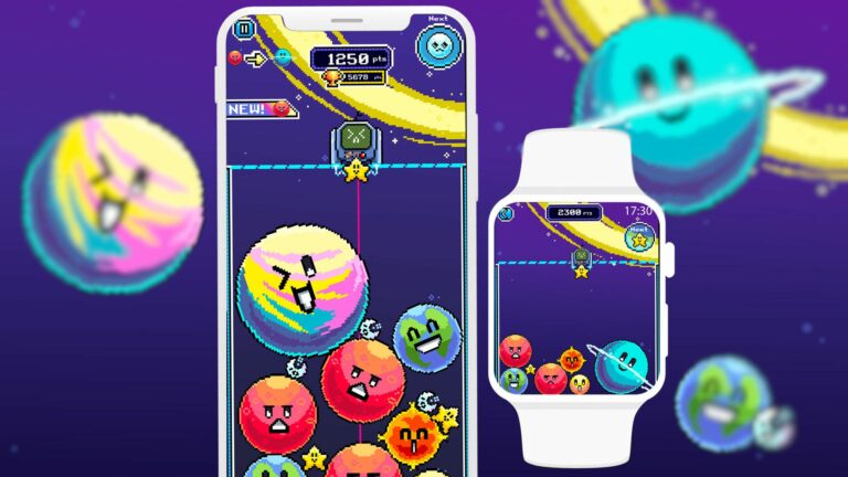 O Galaxy Mix, semelhante ao Suika, traz uma loucura de fusão para o seu Apple Watch