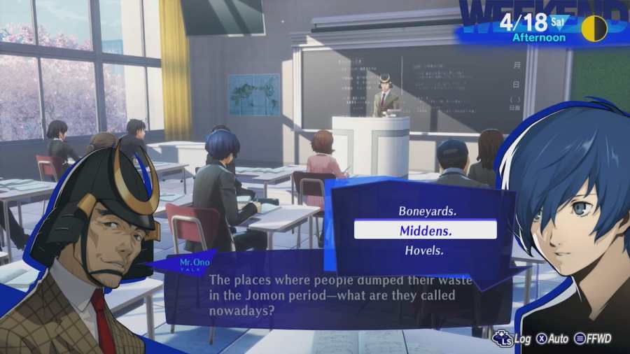 Todas as respostas da classe no Persona 3 Reload