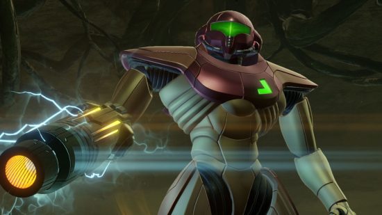 Captura de tela de Samus ligando sua arma em Metroid Prime Remastered para o melhor guia de jogos de ficção científica