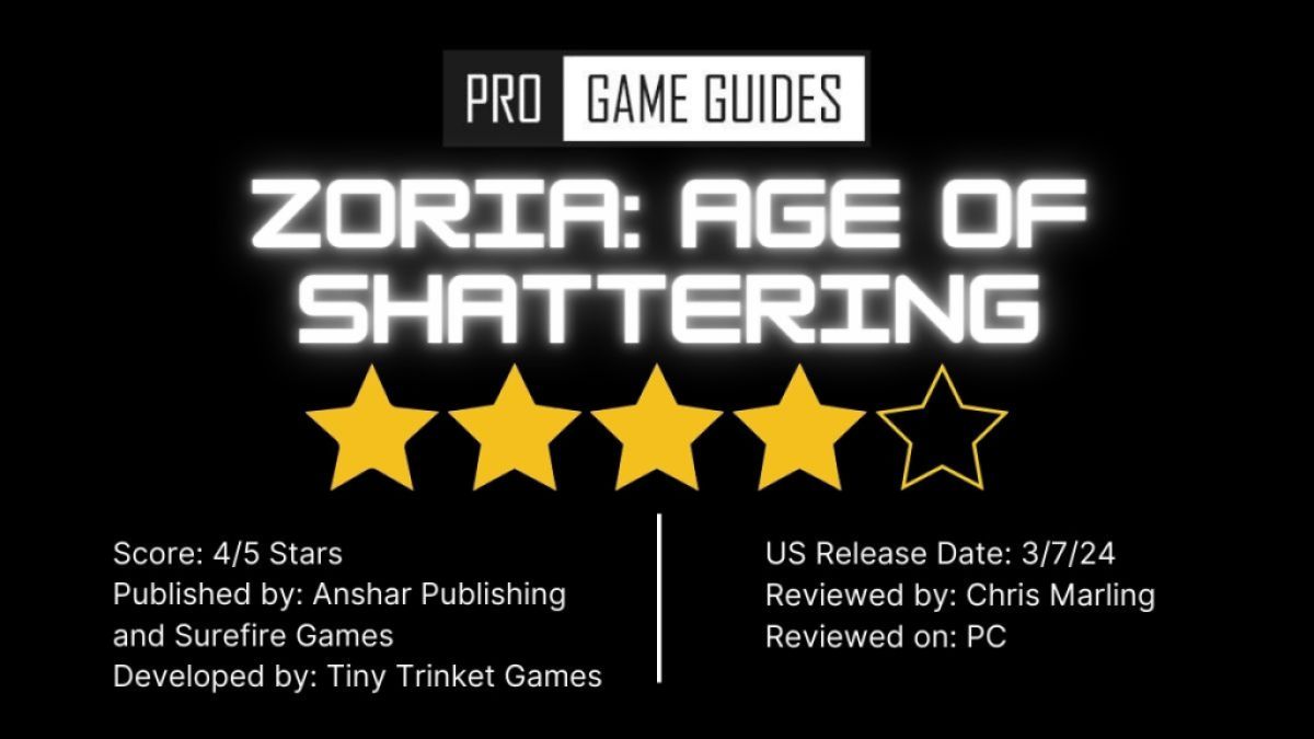 Revisão de acesso antecipado de Zoria Age of Shattering: muito mais do que aparenta