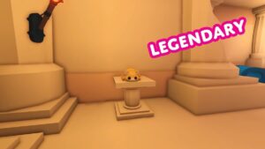 Roblox Adopt Me Legendary Golden Hamster On A Brown Podium