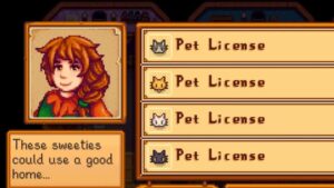 Todos os novos animais de estimação na atualização Stardew Valley 1.6