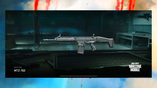 Captura de tela do guia das melhores armas de Call of Duty: Warzone Mobile mostrando o MTZ 762