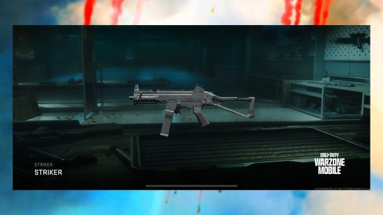 Captura de tela do guia das melhores armas de Call of Duty: Warzone Mobile mostrando o Striker