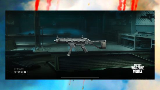 Captura de tela do guia das melhores armas de Call of Duty: Warzone Mobile mostrando o Striker 9