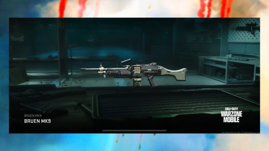 Captura de tela do guia das melhores armas de Call of Duty: Warzone Mobile mostrando o Buren MK9