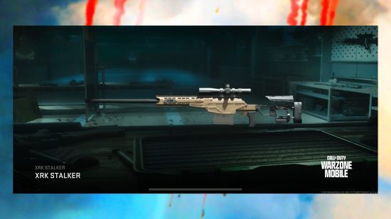 Captura de tela do guia das melhores armas de Call of Duty: Warzone Mobile mostrando o XRK Stalker