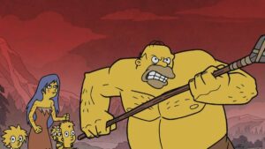 Os Simpsons se tornam totalmente primitivos no mais novo episódio