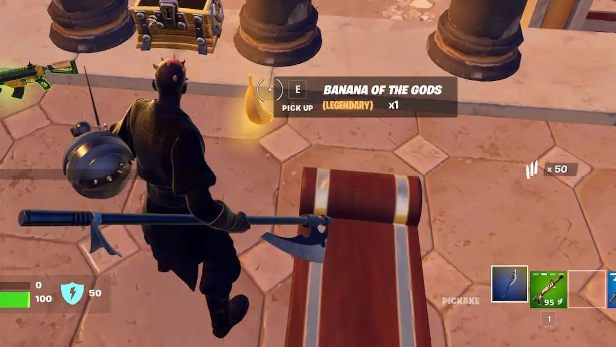 Fortnite Banana dos Deuses encontrada em baús e saques terrestres