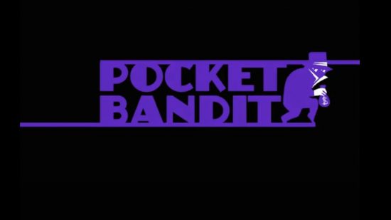 Jogos Apple Watch - o logotipo do Pocket Bandit contra um fundo preto