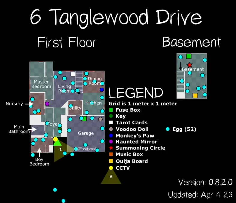 6 Mapa da Tanglewood Drive com 52 Ovos de Páscoa