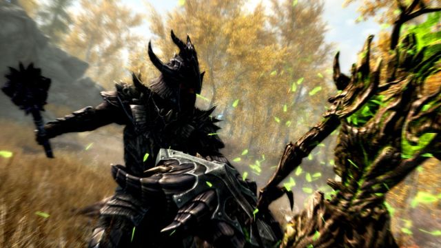 personagem anexado a um inimigo em Skyrim