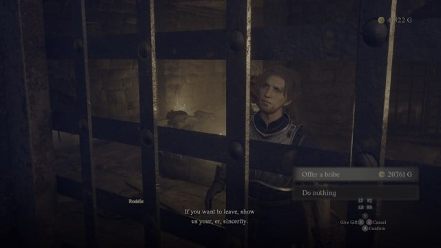 Dragon's Dogma 2 Comment suprimer l'hostilité des gardes en soudoyant un gardien de jail pour la liberté