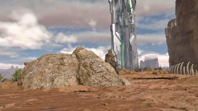 Certas rochas metálicas não muito boas em Ark Ascended: Scorched Earth