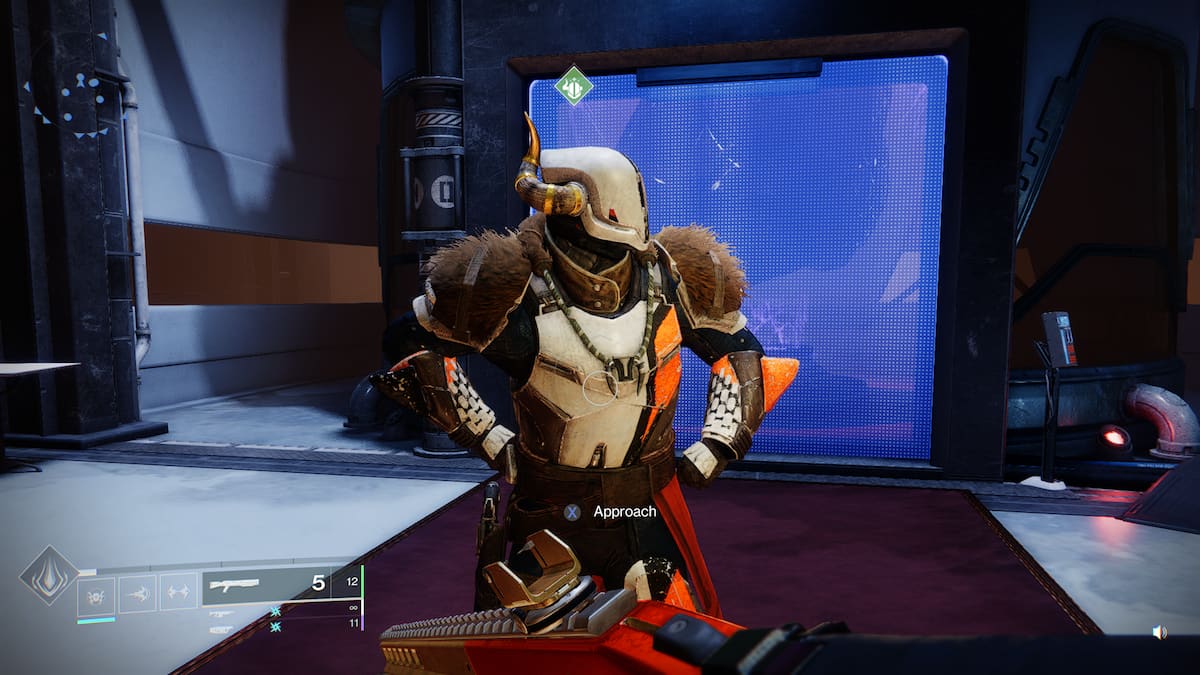 Lord Shaxx no Salão dos Campeões em Destiny 2 Into The Light