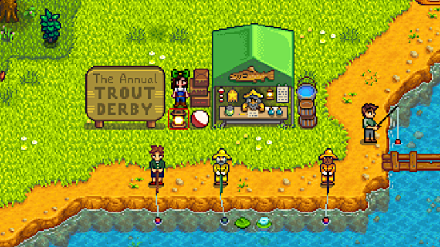 Derby de truites em Stardew Valley