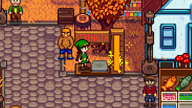 Faça o teste de força no foire de Stardew Valley