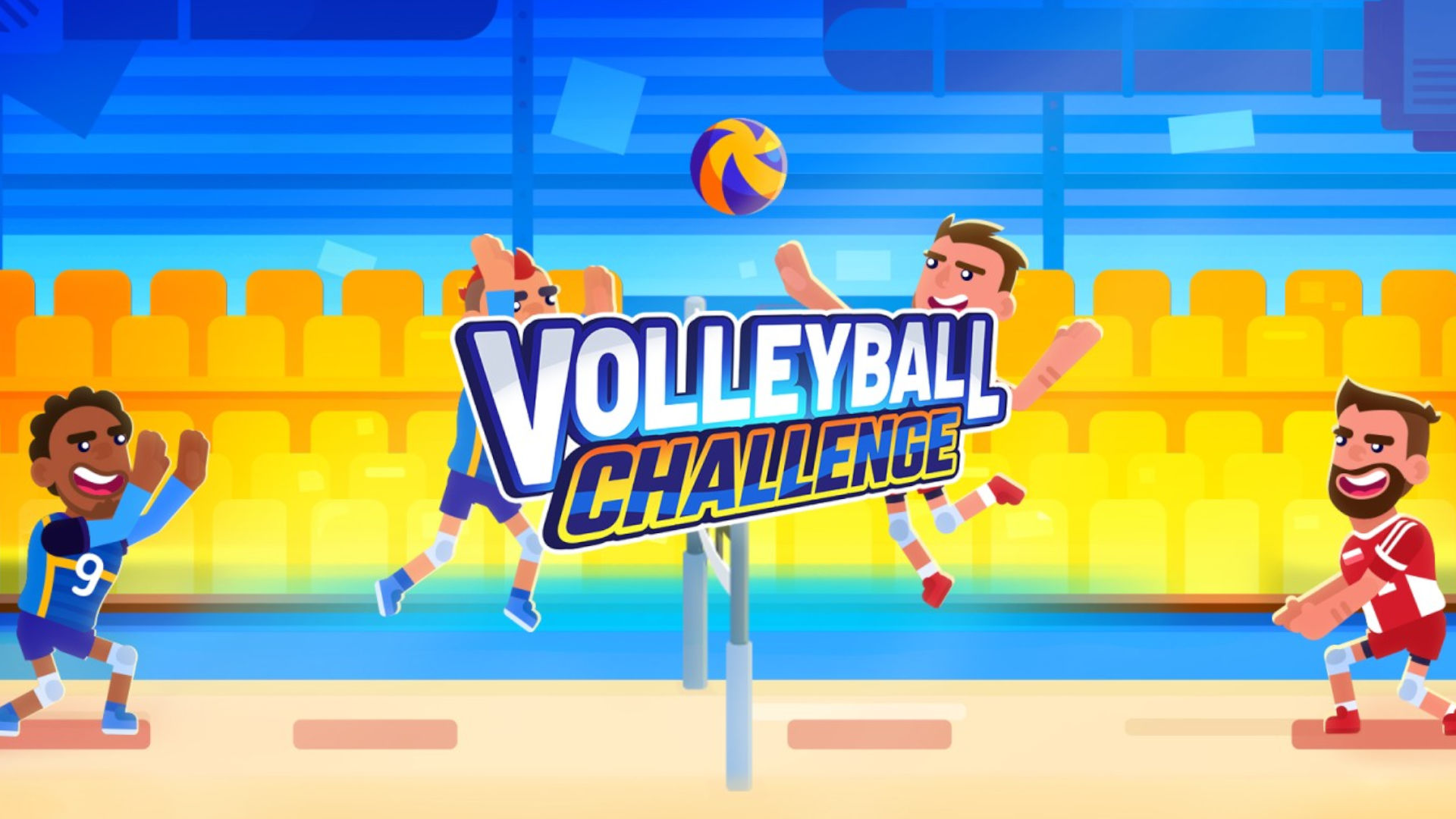 Arte da capa do Volleyball Challenge, um dos melhores jogos de vôlei 2D