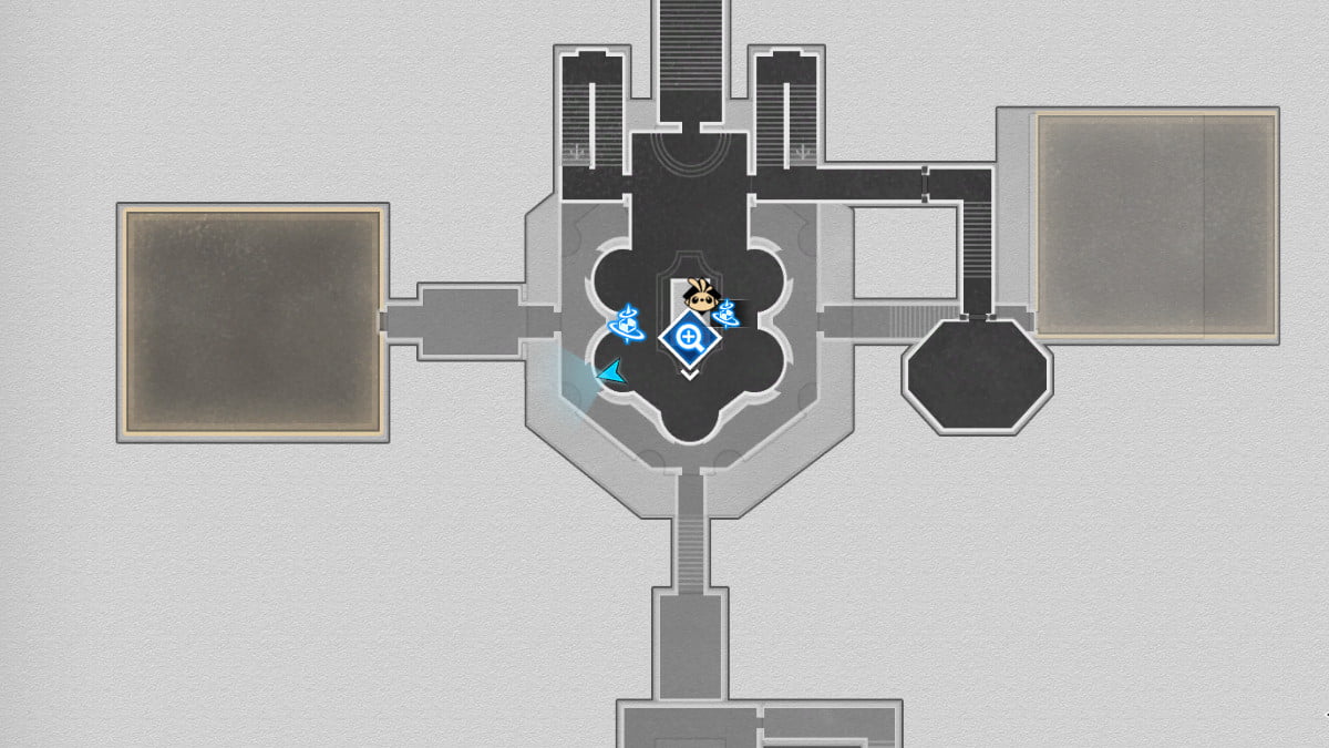 Mapa de localização do Dewlight Pavilion Origami Birds para o Bird 4 em Honkai Star Rail.