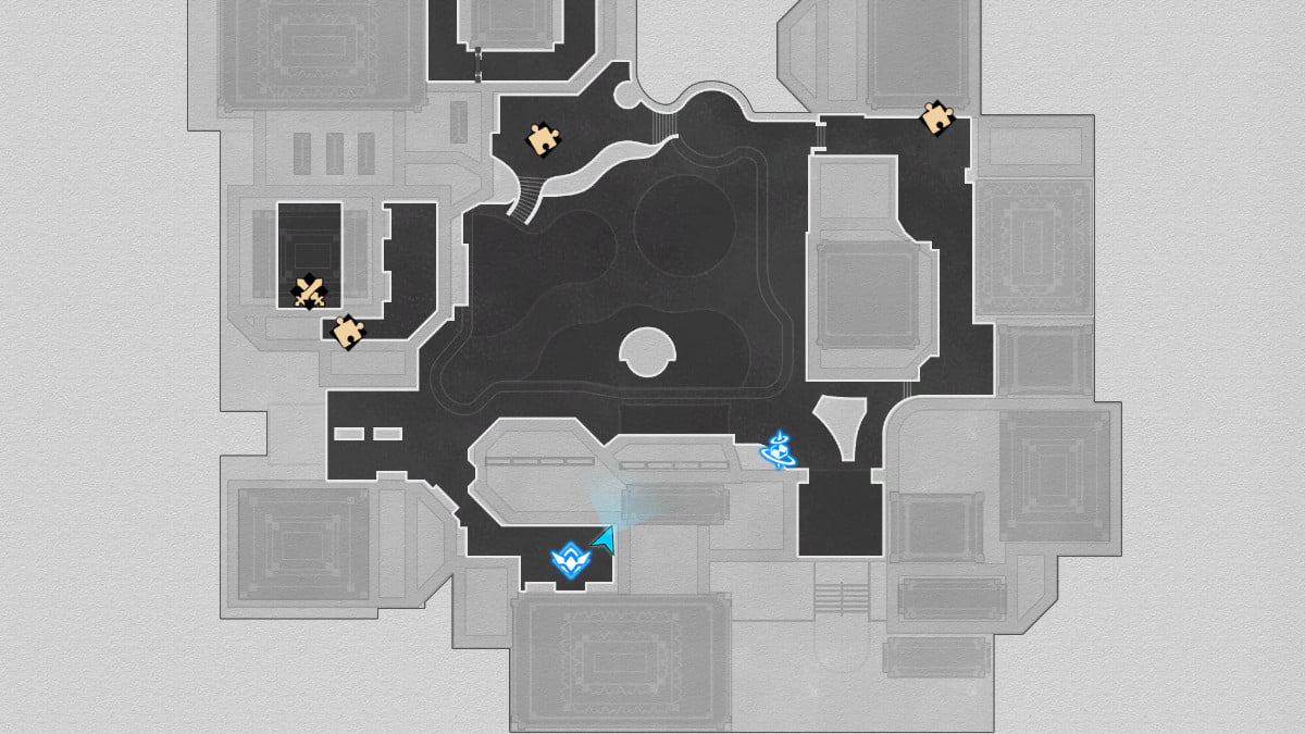 Mapa de localização do Dewlight Pavilion Origami Birds para o Bird 8 em Honkai Star Rail.