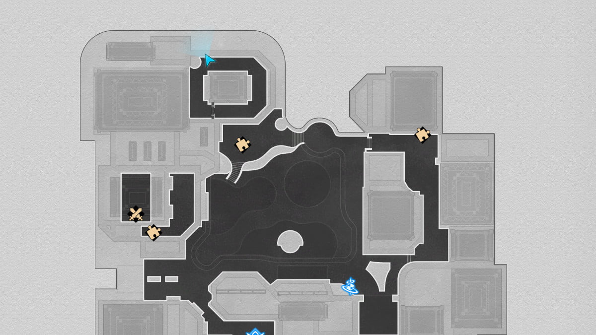 Mapa de localização do Dewlight Pavilion Origami Birds para o Bird 10 em Honkai Star Rail.