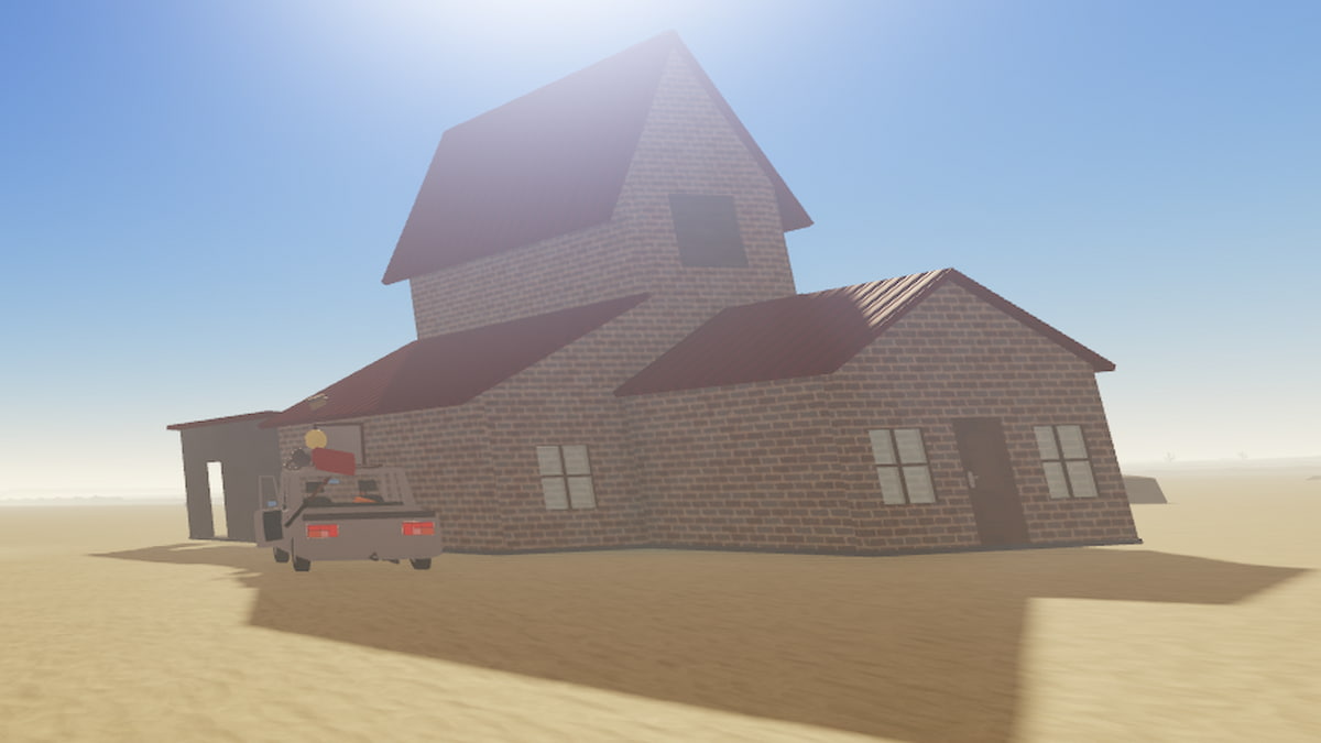 Uma casa e um carro em A Dusty Trip