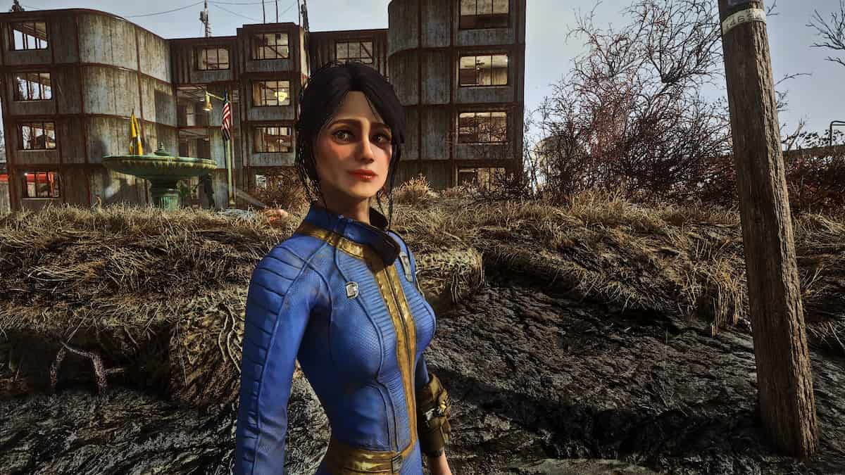 Lucy criada através do mod Vault Girl Recreations Fallout 4