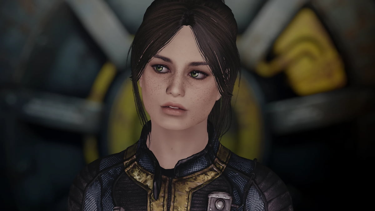 Lucy MacLean criada através do mod Lucy Preset Fallout 4 do Viper