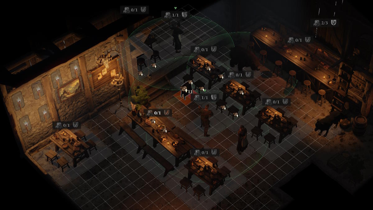 Como ver quais cadeiras são afetadas por um efeito de área em Wartales: The Tavern Opens