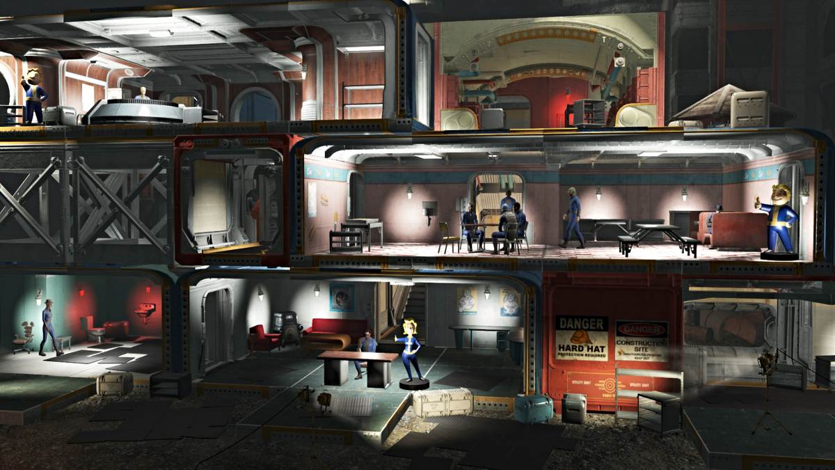 Fallout 4, um exemplo de configuração de cofre que os jogadores podem fazer no DLC
