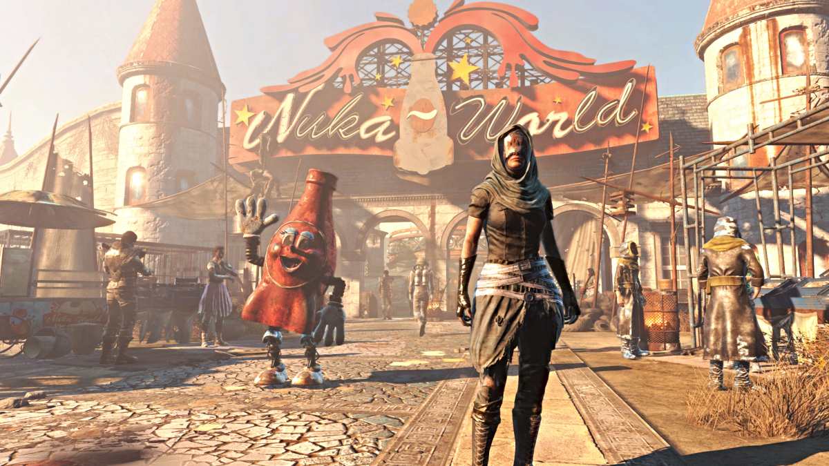Fallout 4 a entrada para o parque temático Nuka World no DLC