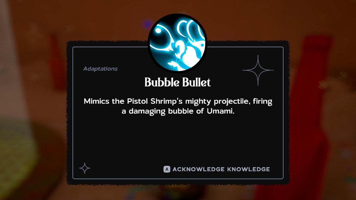 O poder de adaptação do Bubble Bullet em Another Crab's Treasure.