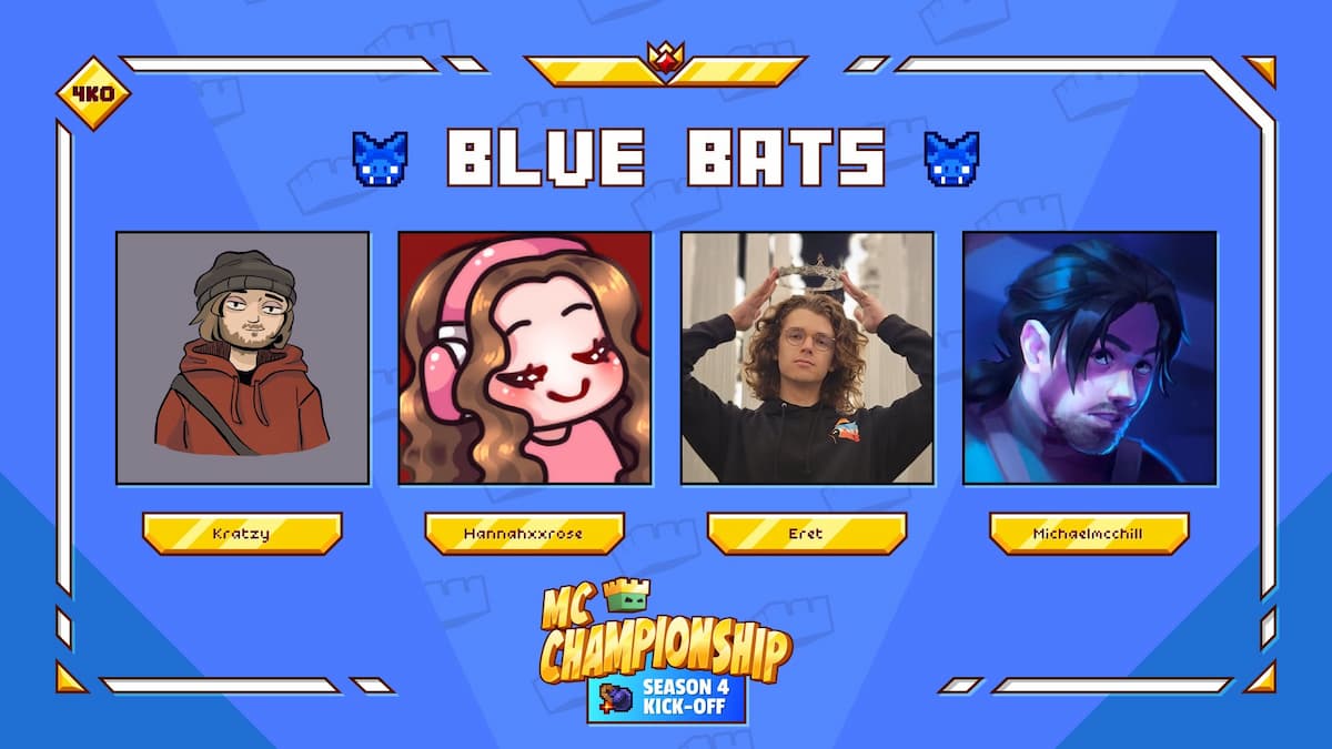 A equipe Blue Bats na quarta temporada do Campeonato Minecraft.