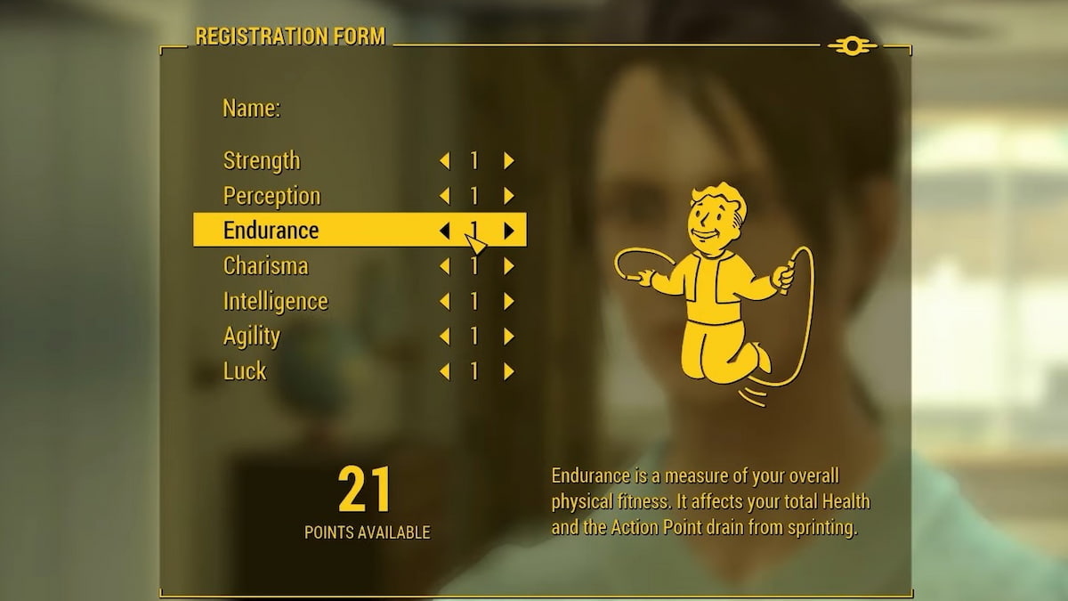 Menu de estatísticas ESPECIAIS do Fallout 4