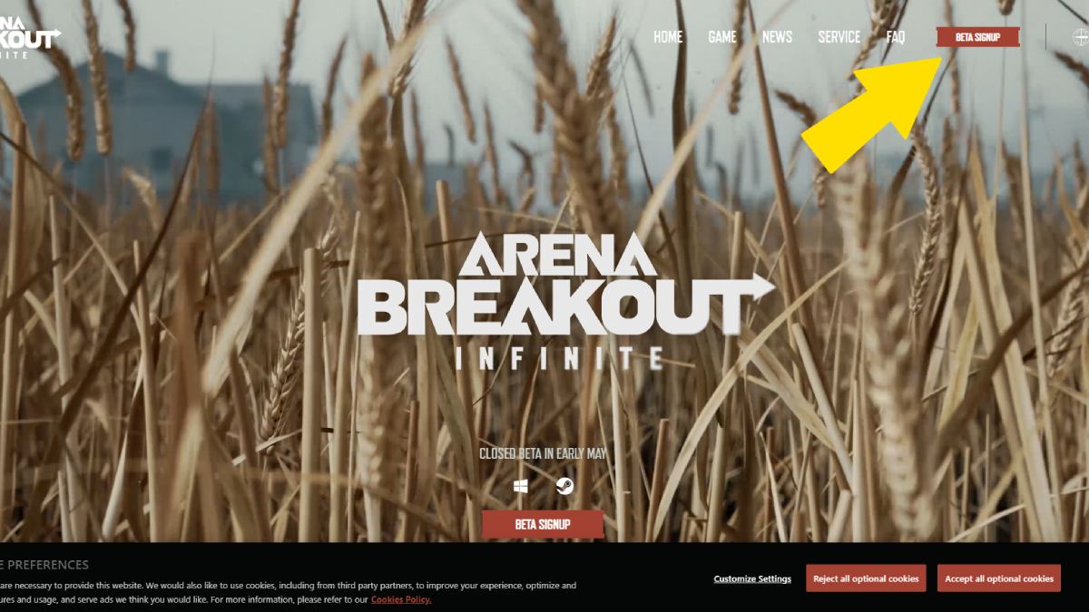 Site oficial do Arena Breakout Infinite