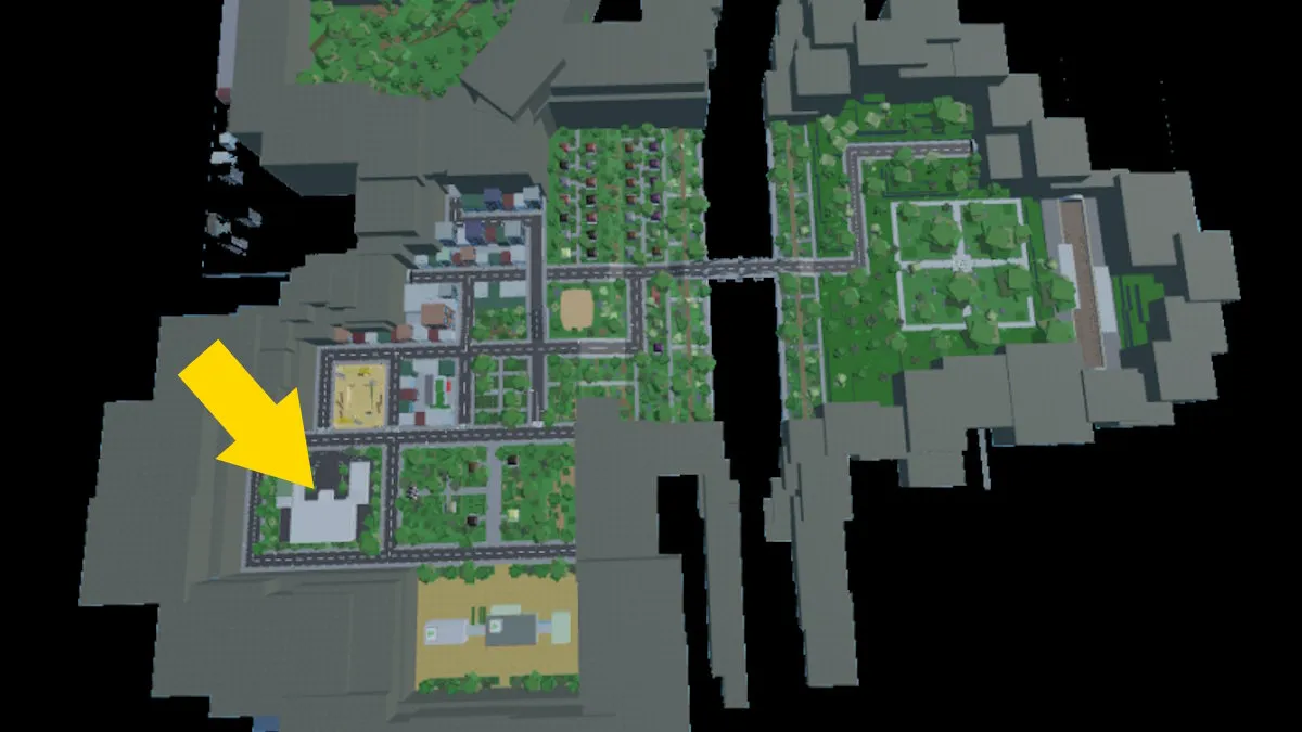 A localização do NPC chamado Fresh no Projeto Mugetsu