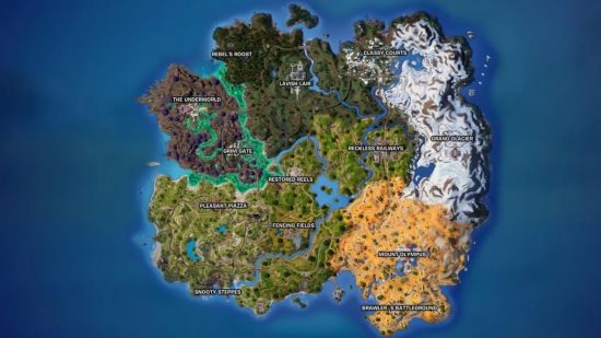 Mapa da 2ª temporada do Capítulo 5 do Fortnite