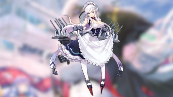 Personagens de Azur Lane, Belfast, vestindo uma roupa de empregada doméstica