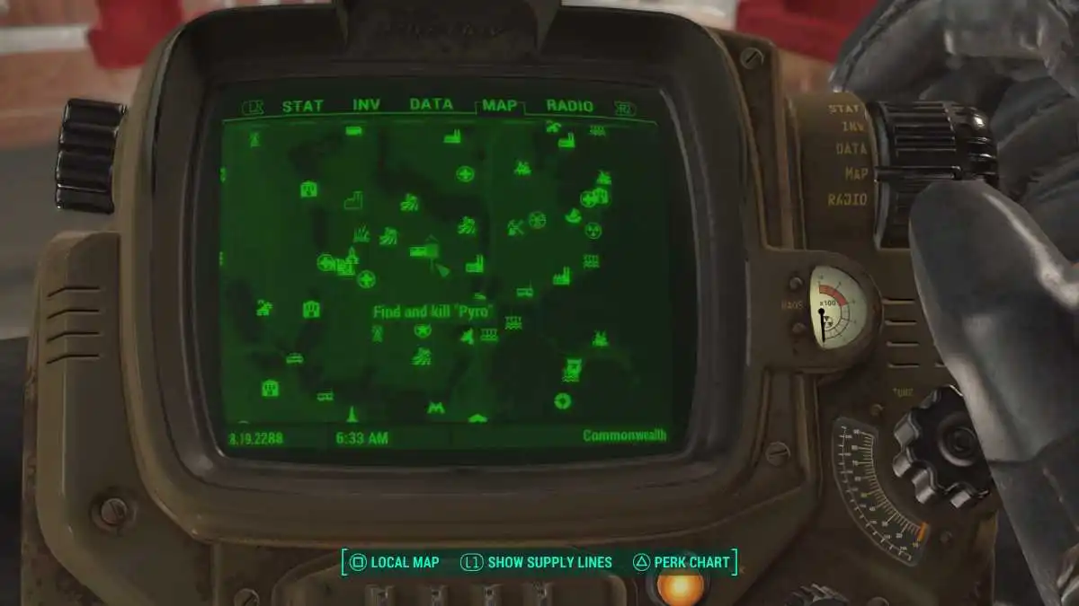 Localização da Power Armor Fallout 4 Hellfire