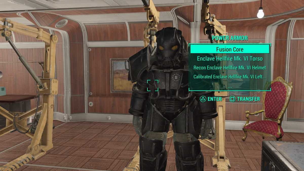 Enclave Hellfire Power Armor em Fallout 4